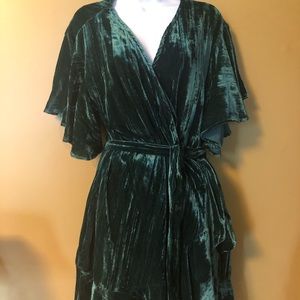 BB Dakota green velvet dress. New with Tags